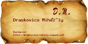 Draskovics Mihály névjegykártya